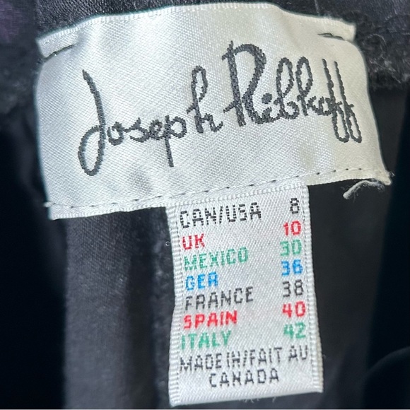 Jospeh Ribkoff Pull On Skinny Trousers Zippers Purple and Black Plaid Size 8 - Picture 6 of 6